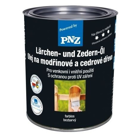 PNZ Olej na modřínové a cedrové dřevo (PNZ - LÄRCHEN+ZEDERN-ÖL, farblos)  0,75 L