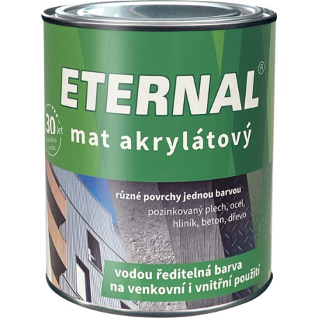 Eternal mat akrylátový 01 bílý 0,7 kg - vodou ředitelná barva pro venkovní i vnitřní použití