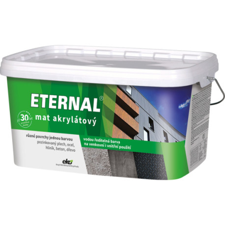Eternal mat akrylátový 03 šedý 5 kg - vodou ředitelná barva pro venkovní i vnitřní použití