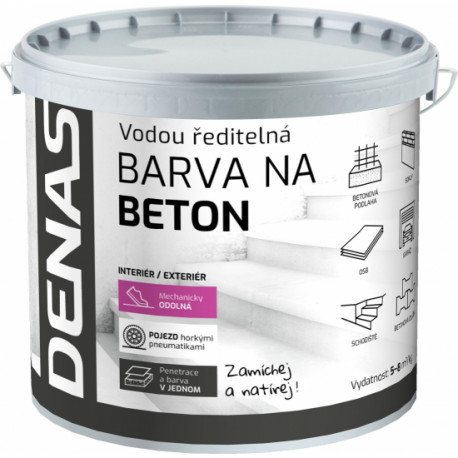 DENAS Beton 0,7 KG - vrchní vodou ředitelná barva na beton
