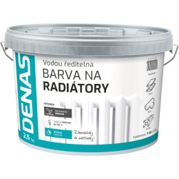 DENAS Radiátor 2,5 KG - speciální vodou ředitelný rychleschnoucí email na radiátory