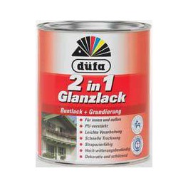 Düfa Glanzlack 2v1 - Akrylátový email lesklý RAL 9010 bílý 0,75 L